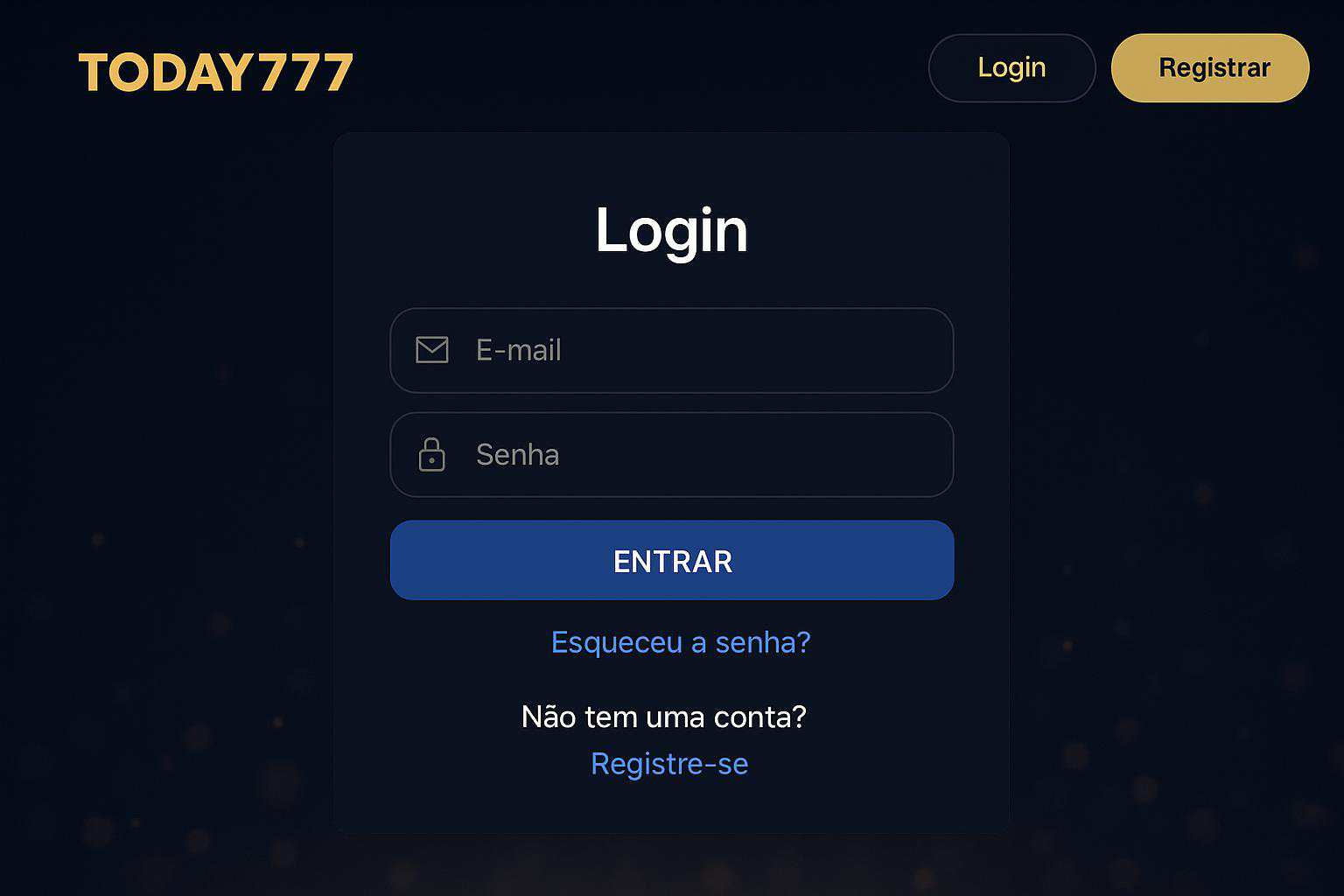 Criar uma nova Conta no plataforma TODAY777  